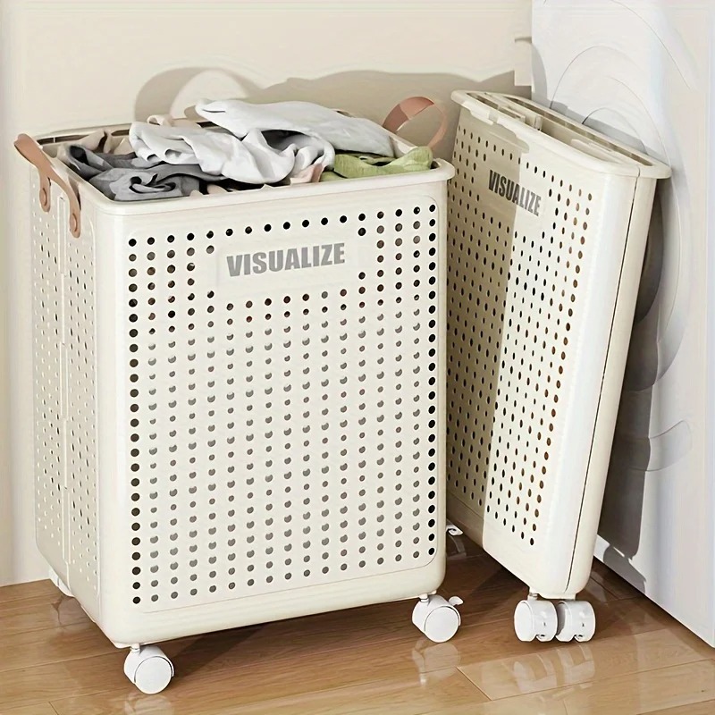 Furniture Hardware Supplies - Keranjang Cucian Lipat Beroda Ekstra Besar