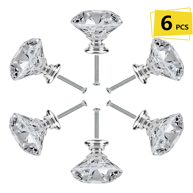 Furniture Hardware Supplies - 6 Buah Kenop Kabinet dengan Sekrup