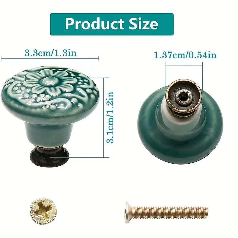12 buah kenop kabinet keramik, - Furniture Hardware Supplies ulasan dan harga