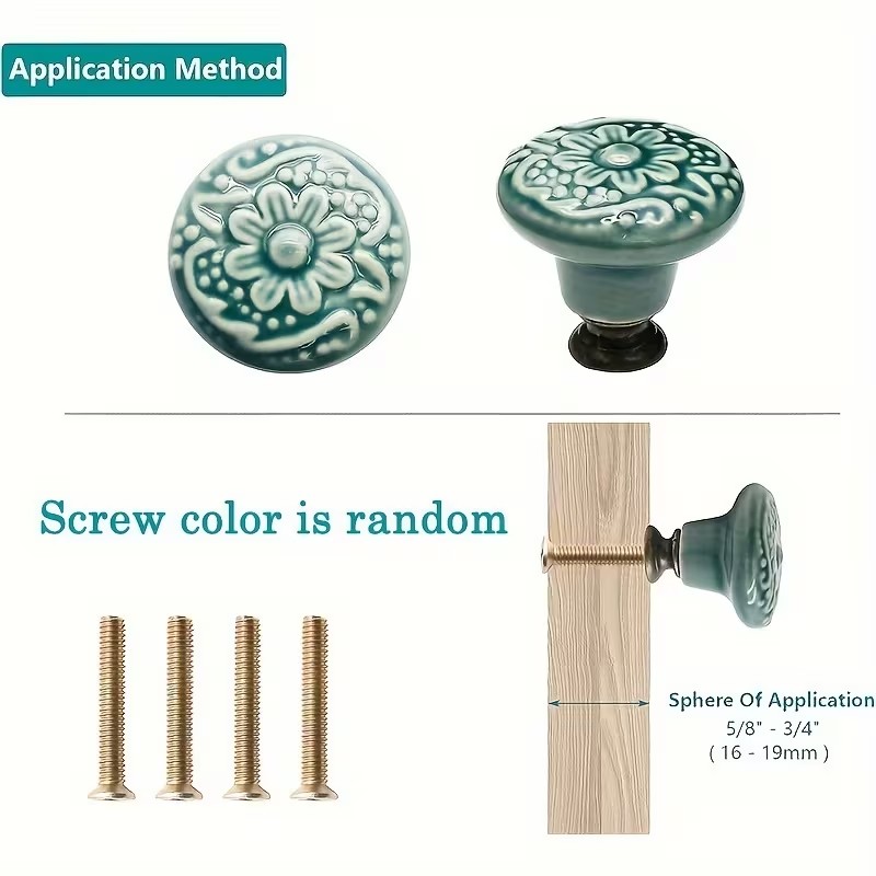 12 buah kenop kabinet keramik, - Furniture Hardware Supplies ulasan dan harga