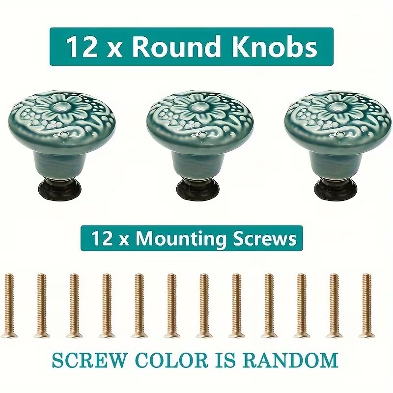 12 buah kenop kabinet keramik, - Furniture Hardware Supplies ulasan dan harga