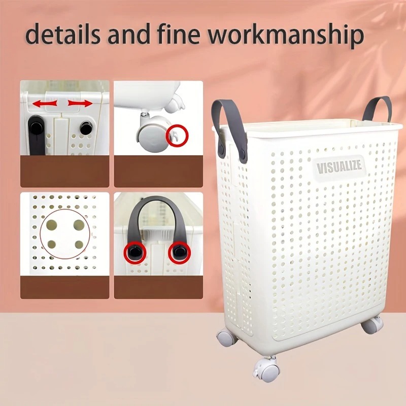 Keranjang Cucian Lipat Beroda  - Furniture Hardware Supplies ulasan dan harga