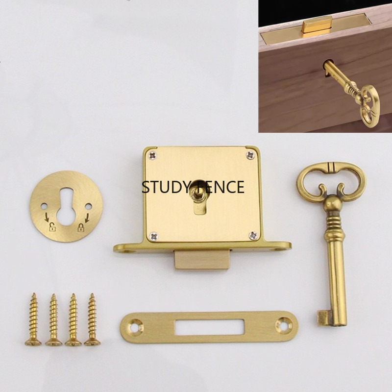 1 Buah Kunci Laci Logam Antik  - Furniture Hardware Supplies ulasan dan harga
