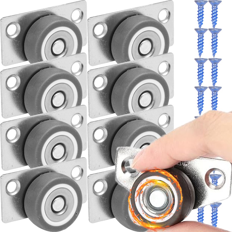 1-8set Roda Samping Senyap DIY - Furniture Hardware Lowes ulasan dan harga